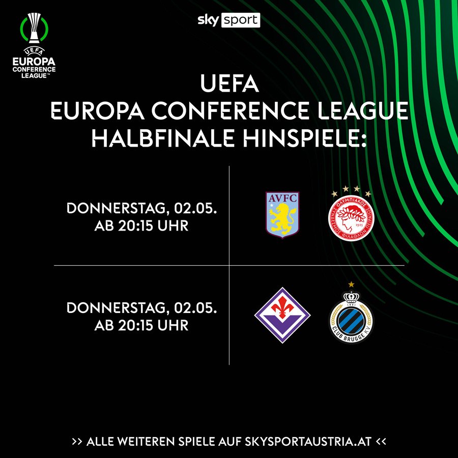 Die UEFA Europa Conference League live streamen mit Sky X