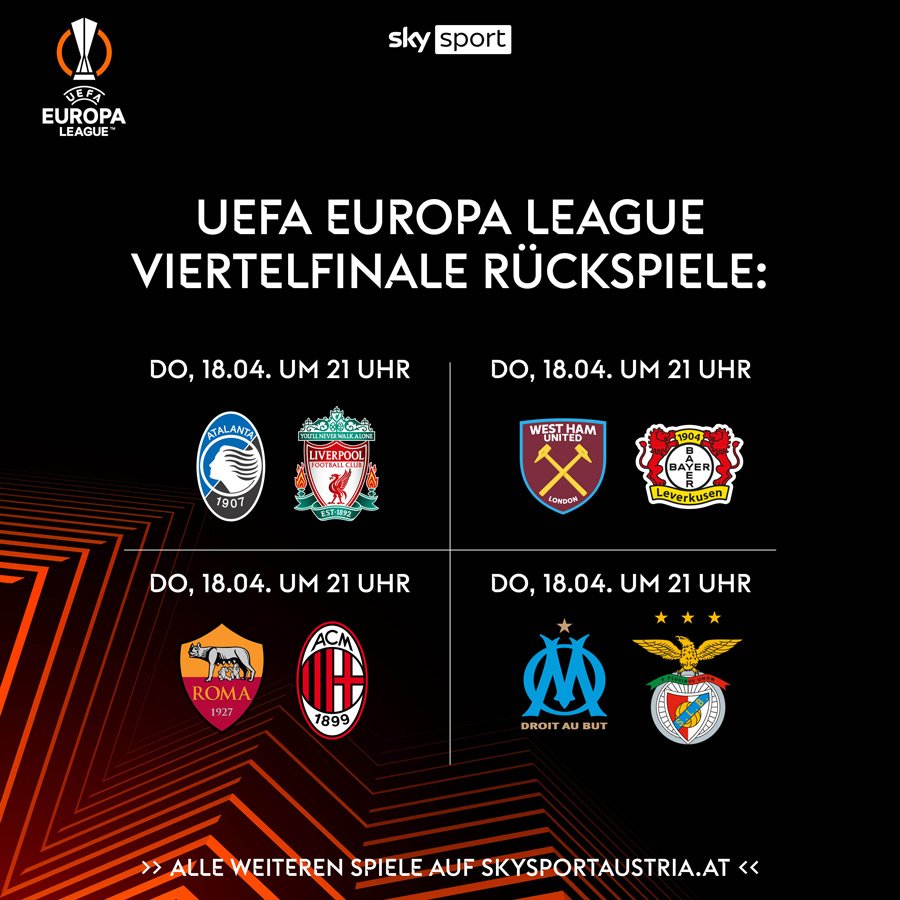 Die UEFA Europa League live streamen mit Sky X