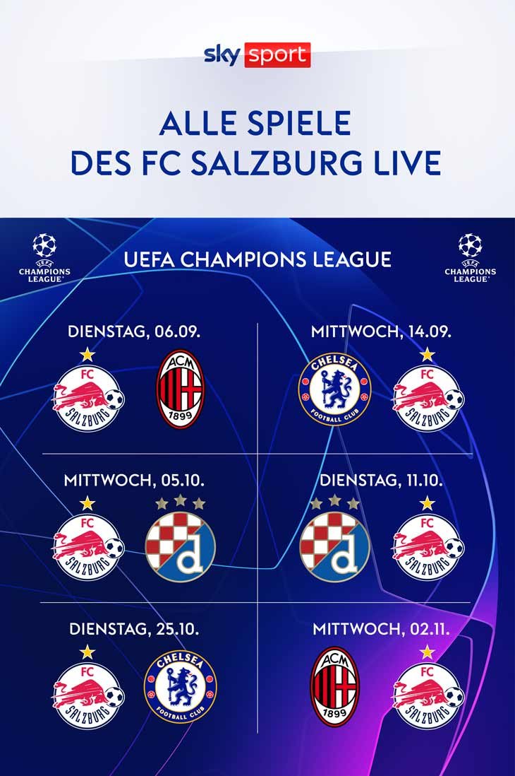UEFA Champions League Spielplan Salzburg